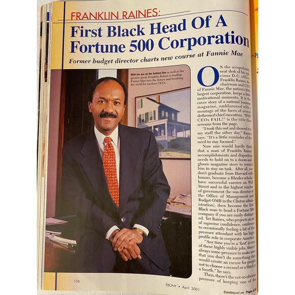 Ebony Magazine April 2001. Cover photo: Shemar Moore & Morris Chestnut. Like New - Picture 12 of 16